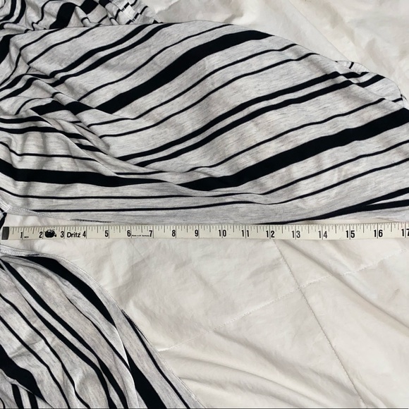 SOMA Chicos Halter Maxi Stripe DRESS Shelf Bra Black White Sz XL - Picture 10 of 14